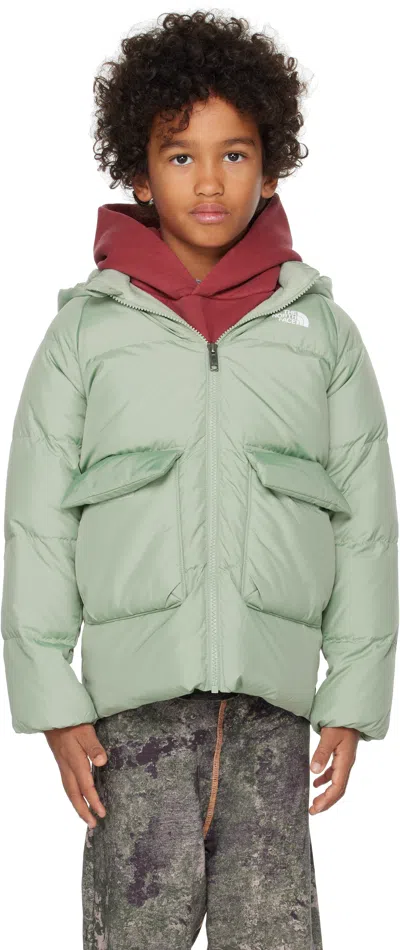 The North Face Little Kids Green North Fleece-lined Down Parka