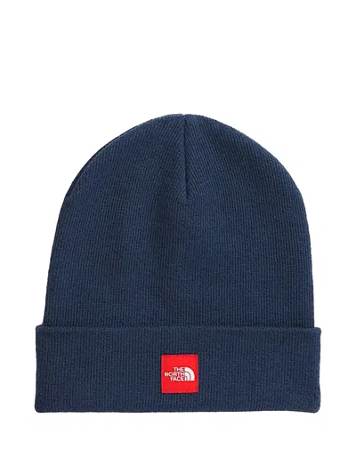 The North Face Logo-box Beanie In Blue