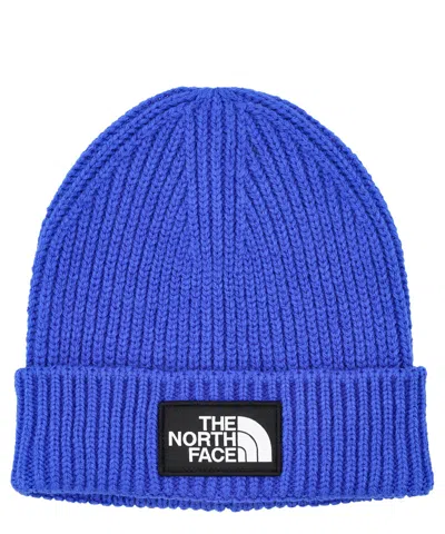 The North Face Logo Box Beanie In Blue