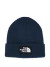 The North Face Logo-box Cuffed Beanie In Blue