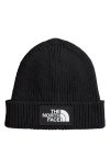 The North Face Babies'  Logo Box Cuffed Recycled Beanie In Brown