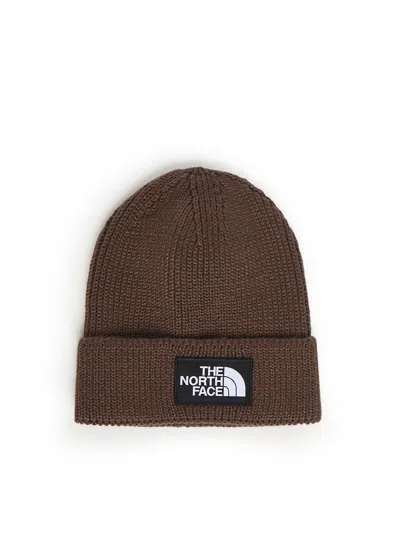 The North Face Logo Cap In Brown