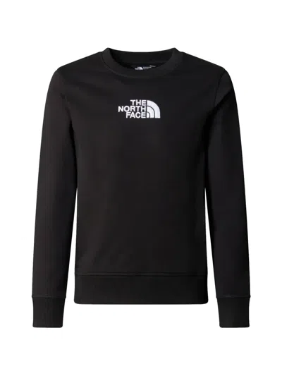 The North Face Kids' Logo Crew Sweater In Black