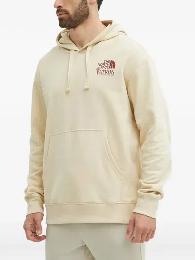 The North Face Logo-detail Drawstring Hoodie In Neutral