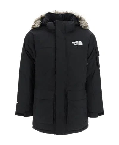 The North Face Logo Details Down Jacket In Black
