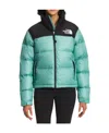 The North Face Logo Down Jacket In Green