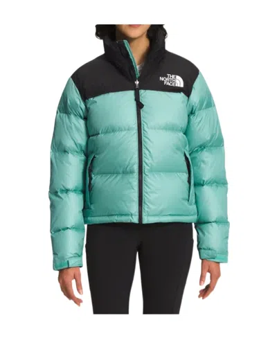 The North Face Logo Down Jacket In Green