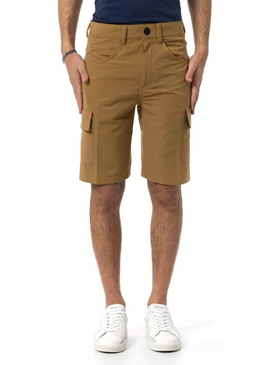 The North Face Logo Embroidered Bermuda Shorts In Brown