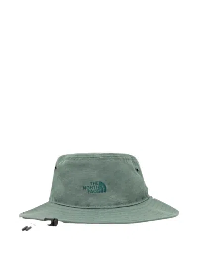 The North Face Logo-embroidered Bucket Hat In Green