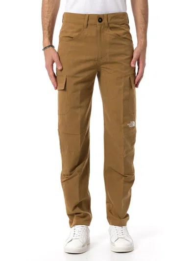 The North Face Logo Embroidered Cargo Trousers In Brown