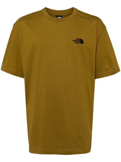 The North Face Logo-embroidered Cotton T-shirt In Purple