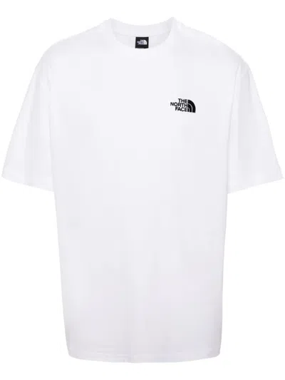 The North Face White T-shirt With Logo Printed On The Front And Back In Cotton Blend Man