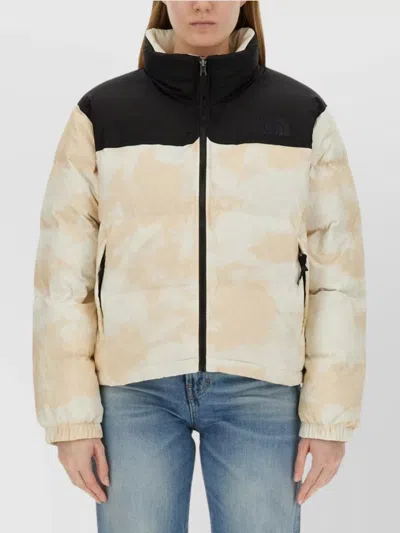 The North Face Logo Embroidered Down Jacket
