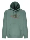The North Face Logo-embroidered Hoodie In Green