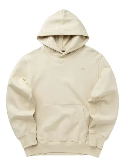 The North Face Logo-embroidered Hoodie In Neutral