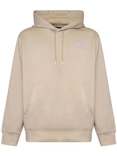 The North Face Logo-embroidered Hoodie In Neutrals