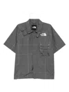 The North Face Logo-embroidered Shirt In Gray
