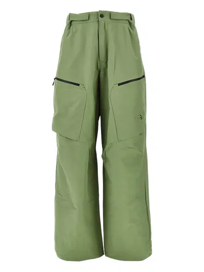 The North Face Logo-embroidered Trousers In Green