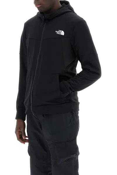 The North Face Logo Embroidered Zip In Black