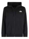 The North Face Logo-embroidered Zip-fastening Hoodie In Black