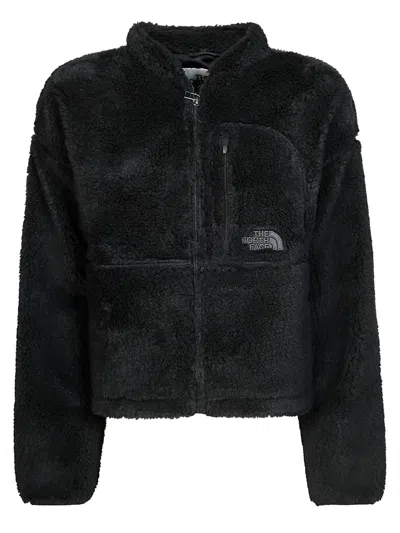 THE NORTH FACE LOGO-EMBROIDERED ZIPPED JACKET
