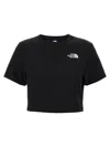 The North Face Embroidered Logo Crop T-shirt In Black