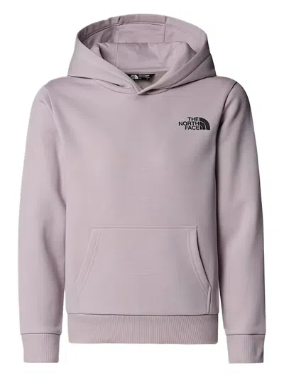 The North Face Logo Hoodie In Purple