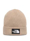 The North Face Logo-patch Beanie In Brown