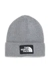 The North Face Logo-patch Beanie Hat In Gray