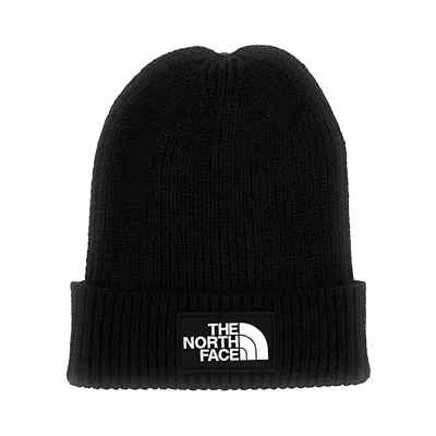 The North Face Logo Patch Beanie Hat - Kids In Black