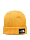 The North Face Logo-patch Beanie Hat In Orange