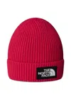 The North Face Logo-patch Beanie In Red