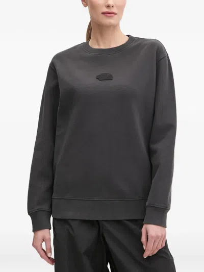 The North Face Logo-patch Crew-neck Sweatshirt In Black