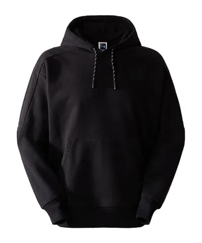 The North Face Logo Patch Drawstring Hoodie In Black