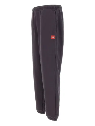 The North Face Logo-patch Elasticated-cuff Track Pants In Gray