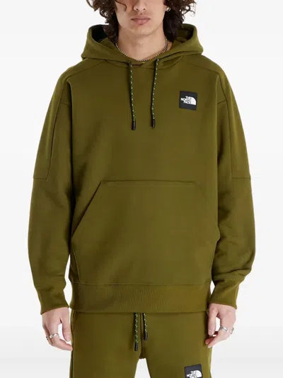 The North Face Logo-patch Hoodie In Brown