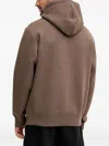 The North Face Logo-patch Hoodie In Brown