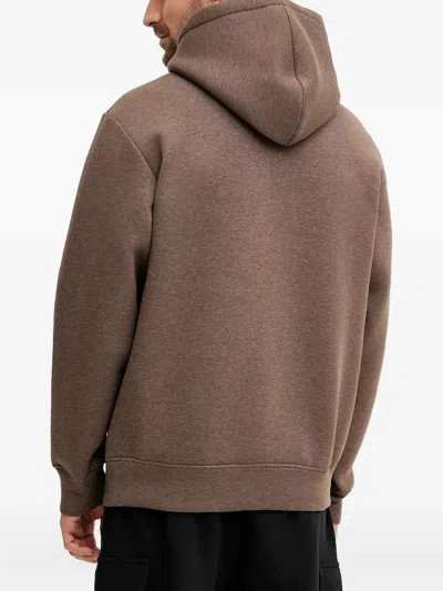 The North Face Logo-patch Hoodie In Brown