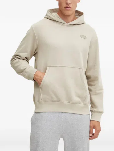 The North Face Logo-patch Hoodie In Neutral