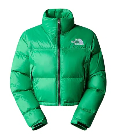 The North Face Nuptse Short Jacket In Green
