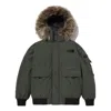 The North Face Logo Polar Air Down Bomber Jacket 'olivegreen' In Green