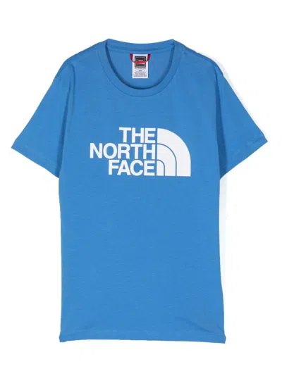 The North Face Kids' Logo-print Cotton T-shirt In Blue