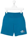 The North Face Logo-print Cotton Track Shorts In Blue