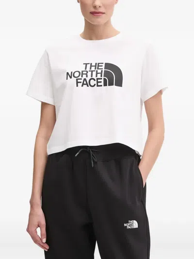 The North Face Logo-print Cropped Top In White