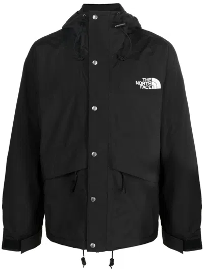 The North Face Logo-print Hooded Jacket In Schwarz