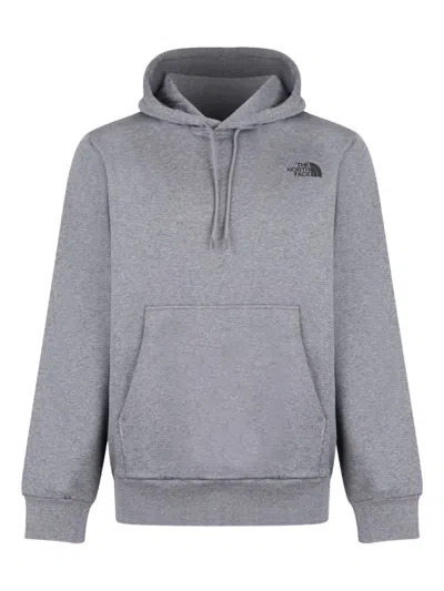 The North Face Logo-print Hoodie In Gray
