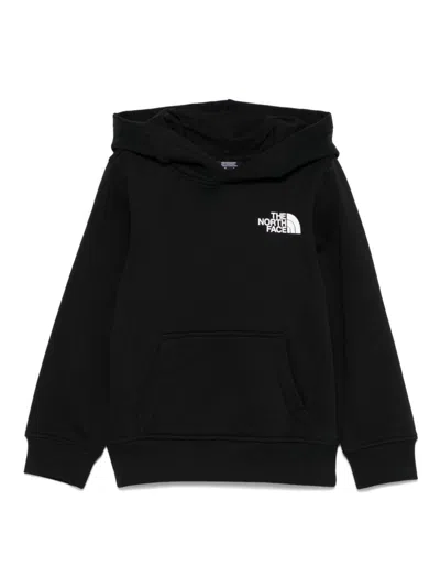 The North Face Kids' Logo-print Cotton Hoodie In Black