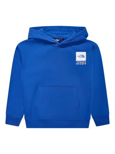 The North Face Logo-print Hoodie In Blau