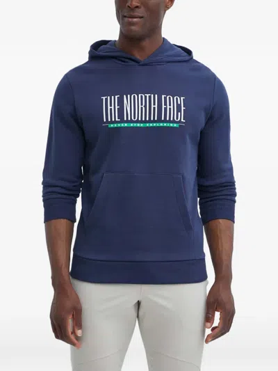 The North Face Logo-print Hoodie In Blue