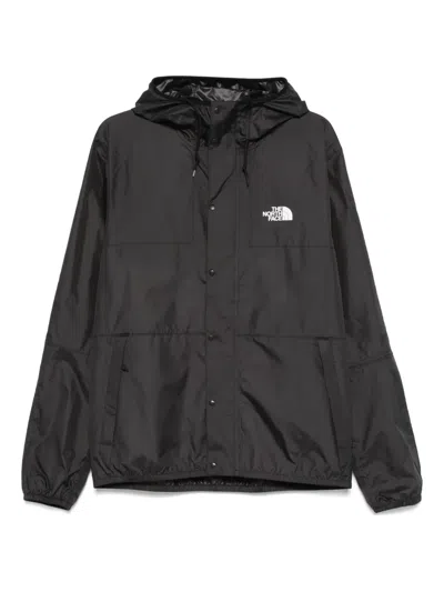 The North Face Mens Tnf Black-npf Seasonal Mountain Logo-print Shell Jacket
